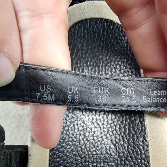 Naya Shoes Womens Size 7.5 Black Leather Open Toe Sandals - Picture 10 of 12